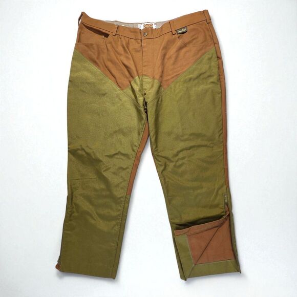 GAMEHIDE Hunting Pants Heavy Duty Men's Size 48 Brown Olive Green Ankle Zip - Picture 1 of 13